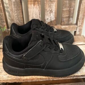 Nike Air Force 1 Low Easy On Little Kid's Black FN0237-001 Size 10C